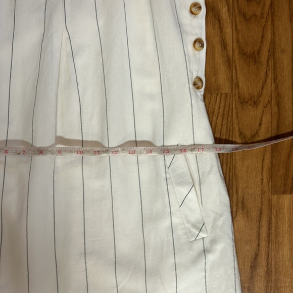 Heartloom White Striped Rhea Linen Blend Mini Dress SZ M - Picture 11 of 13